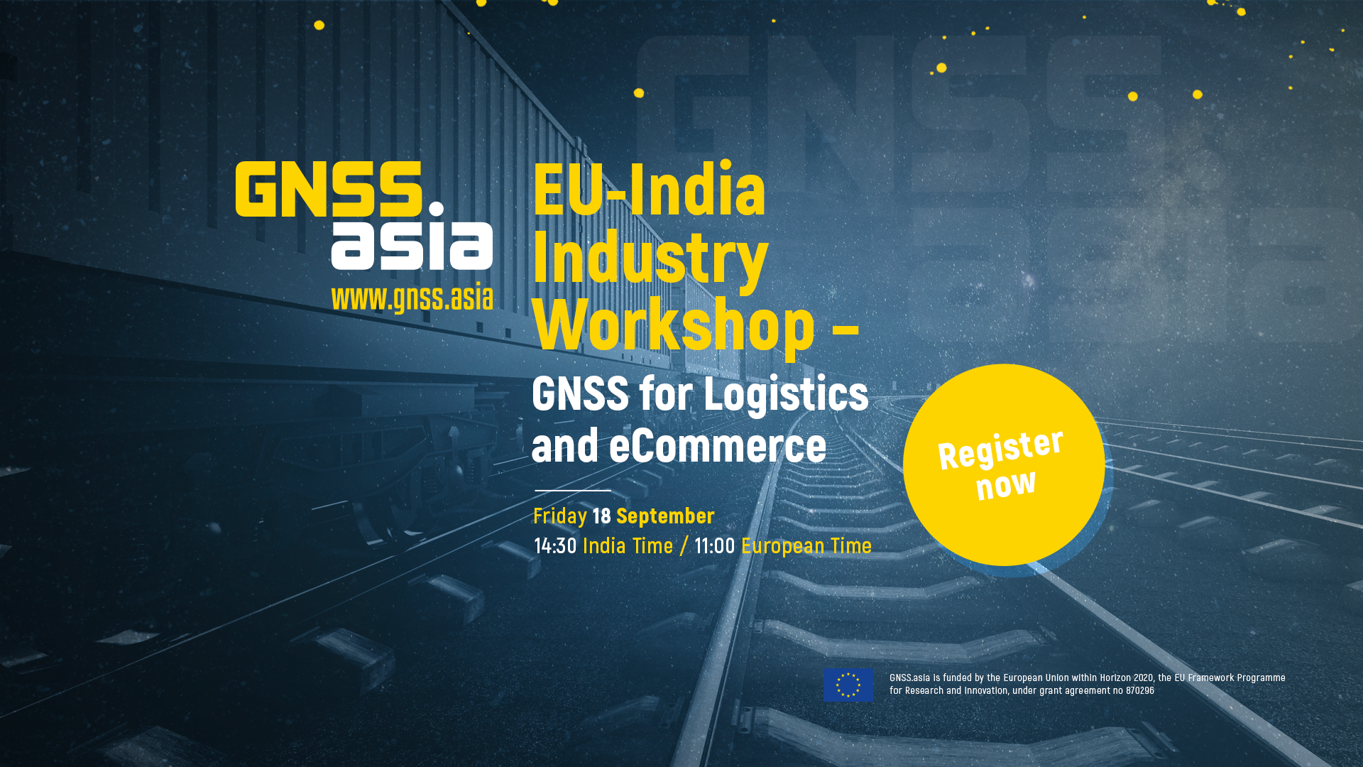 Save the date – EU-India Online Workshop on GNSS for Logistics & eCommerce on 18 September